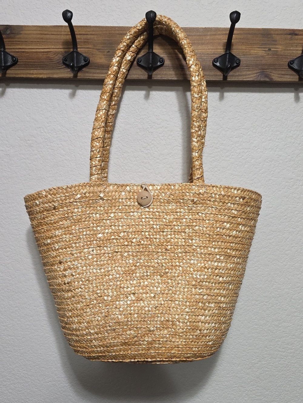 Straw Woven Tote Bag - Natural